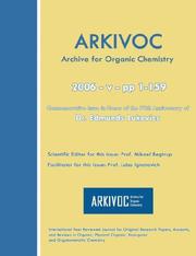 Cover of: ARKIVOC 2006 (v) Commemorative for Dr. Edmunds Lukevics