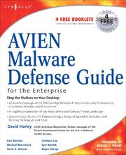 Cover of: AVIEN Malware Defense Guide for the Enterprise