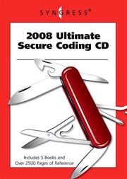 Cover of: 2008 Ultimate Secure Coding CD by Michael Cross, Mark Burnett, James Foster