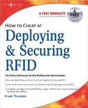 Cover of: How to Cheat at Deploying and Securing RFID (How to Cheat) (How to Cheat)