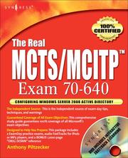 Cover of: The Real MCTS/MCITP  Exam 70-640 Prep Kit | Anthony Piltzecker