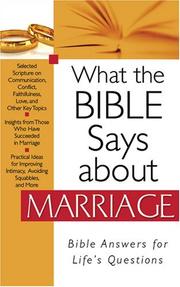 Cover of: What The Bible Says About Marriage