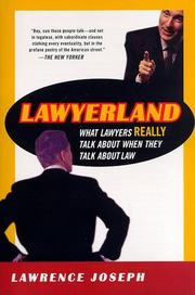 Cover of: Lawyerland: what lawyers talk about when they talk about law