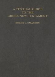 Cover of: A Textual Guide to the Greek New Testament: An Adaptation of Bruce M. MetzgerÆs Textual Commentary for the Needs of Translators