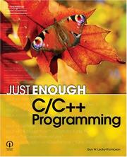 Cover of: Just Enough C/C++ Programming
