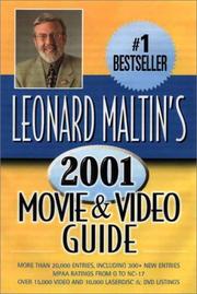 Cover of: Leonard Maltin's 2001 Movie & Video Guide (Plume) by Leonard Maltin
