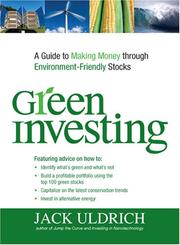 Cover of: Green Investing by Jack Uldrich