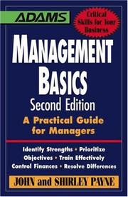 Cover of: Management Basics: A Practical Guide for Managers