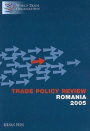 Cover of: Trade Policy Review: Romania 2004 (Trade Policy Review)