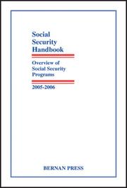 Cover of: Social Security Handbook: Overview of Social Security Programs, 2005-2006