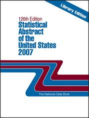 Cover of: Statistical Abstract of the United States 2007 by Bernan Press