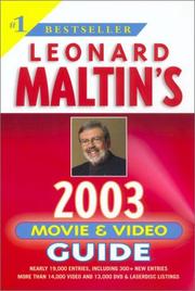 Cover of: Leonard Maltin's 2003 Movie And Video Guide by Leonard Maltin