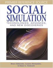 Cover of: Social Simulation: Technologies, Advances and New Discoveries (Premier Reference)
