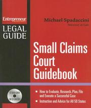 Cover of: Small Claims Court Guidebook (Entrepreneur Legal Guide)