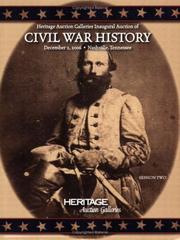 Cover of: Heritage Inaugural Auction of Civil War History #642 - Session 2