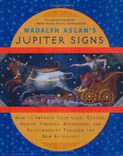 Cover of: Madalyn Aslan's Jupiter Signs by Madalyn Aslan