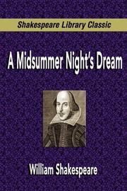 Cover of: A Midsummer Night's Dream by William Shakespeare