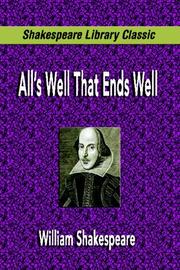 Cover of: All's Well That Ends Well by William Shakespeare