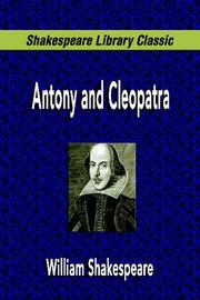 Cover of: Antony and Cleopatra by William Shakespeare