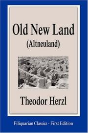Cover of: Old New Land (Altneuland) by Theodor Herzl