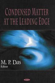 Cover of: Condensed Matter at the Leading Edge