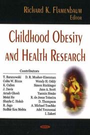 Cover of: Childhood Obesity And Health Research