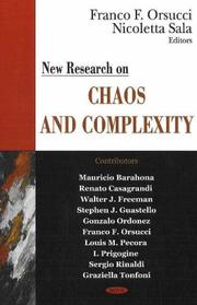 Cover of: New Research on Chaos And Complexity