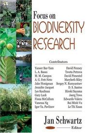 Cover of: Focus on Biodiversity Research by Jan Schwartz