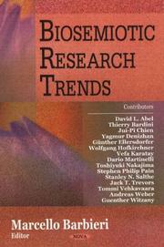 Cover of: Biosemiotic Research Trends