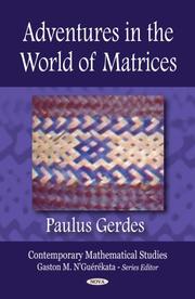 Cover of: Adventures in the World of Matrices by Paulus Gerdes