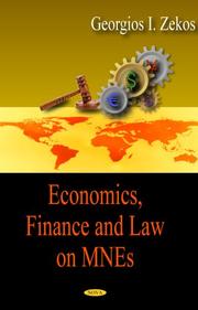 Cover of: Economics, Finance and Law on Mnes by Georgios Zekos