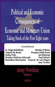 Cover of: Political and Economic Consequences of Economic and Monetary Union: Taking Stock of the First Eight Years