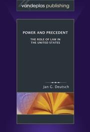 POWER AND PRECEDENT by Jan G. Deutsch