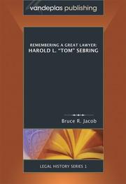 Cover of: Remembering a Great Lawyer by Bruce R. Jacob
