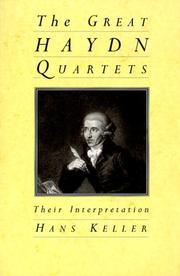 Cover of: The Great Haydn Quartets by Hans Keller