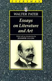 Essays on literature and art by Walter Pater