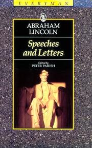 Cover of: Speeches and Letters by Abraham Lincoln