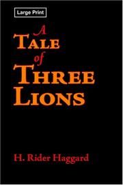 Cover of: A Tale of Three Lions
