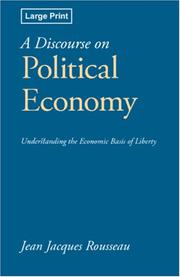 Cover of: A Discourse on Political Economy by Jean-Jacques Rousseau