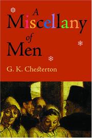 Cover of: A Miscellany of Men by Gilbert Keith Chesterton