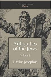 Cover of: Antiquities of the Jews volume 1 by Flavius Josephus, Flavius Josephus