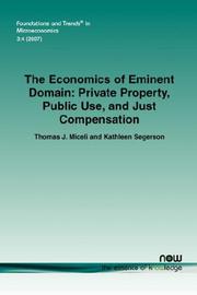 Cover of: The Economics of Eminent Domain