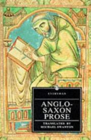 Cover of: Anglo-Saxon prose