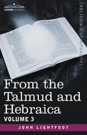 Cover of: From the Talmud and Hebraica, Volume 3