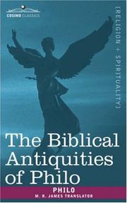 Cover of: The Biblical Antiquities of Philo by Philo of Alexandria