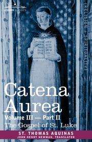 Cover of: CATENA AUREA by Thomas Aquinas