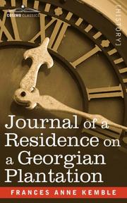 Cover of Journal of a Residence on a Georgian Plantation