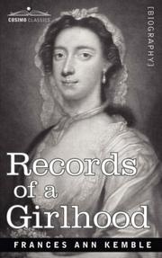 Cover of Records of a Girlhood