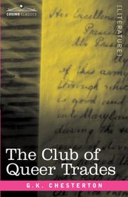 Cover of: The Club of Queer Trades by Gilbert Keith Chesterton, Gilbert Keith Chesterton