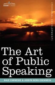 Cover of: The Art of Public Speaking by Dale Carnegie